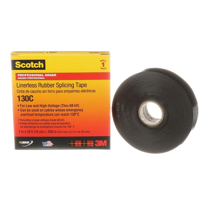 3M Scotch Linerless Electrical Splicing Tape 130C for Wires and