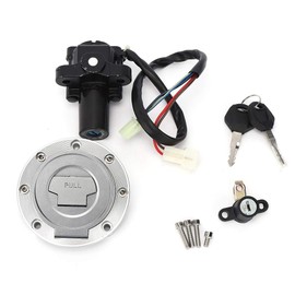 for 600 YZF 1999 Motorcycle Gas Cap Qiilu Motorcycle Lock Set, Ignition Switch Fuel Gas Cap Seat Lock Key Set Fit for YZF R6/ YZF R1/ FZ6/ FZ09/ FZ6R