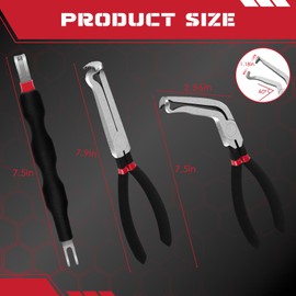 PAASTAI 3PCS Electrical Disconnect Pliers 37960, 37980,Electrical Connector Separator 13120,Carbon Steel Fuel Line Disconnect Tool Set, for Push Tab Style Plugs