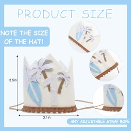 The Big One Birthday Crown - Baby 1st Birthday Crown，Surfs Up Birthday Crown，Beach-Themed First Birthday Crown，Summer Surf Party Hat For Boys