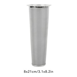 QANYEGN 304 Stainless Steel Cold Brew Coffee Filter, Coffee Brewing Deflector. Cold Brew Tea Filter with White Rubber Rings, for Fruit Beverages and Cold Brew Coffee(8 * 21cm)