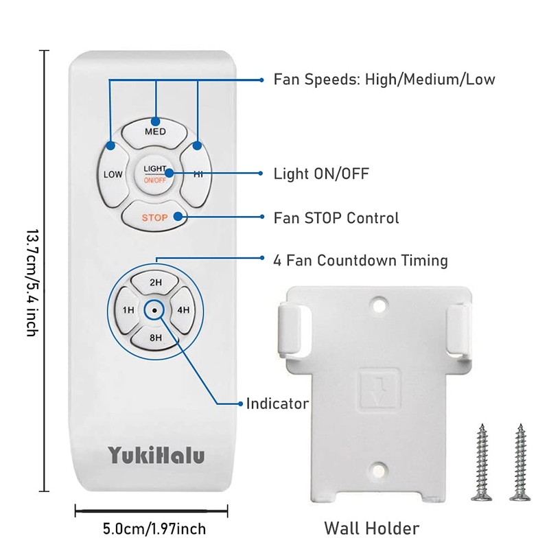 YukiHalu Ceiling Fan Remote Control Kit, Universal and Compact Size,
