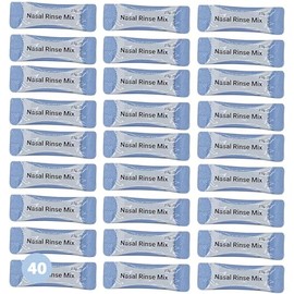 Irrigador Nasal de 40 Bolsa, Limpiador Nasal 240ml, Kit de Lavado Nasal Adulto, Limpiador Nasal a PresióN para Alivio CongestióN Nasal y Limpieza Nasa