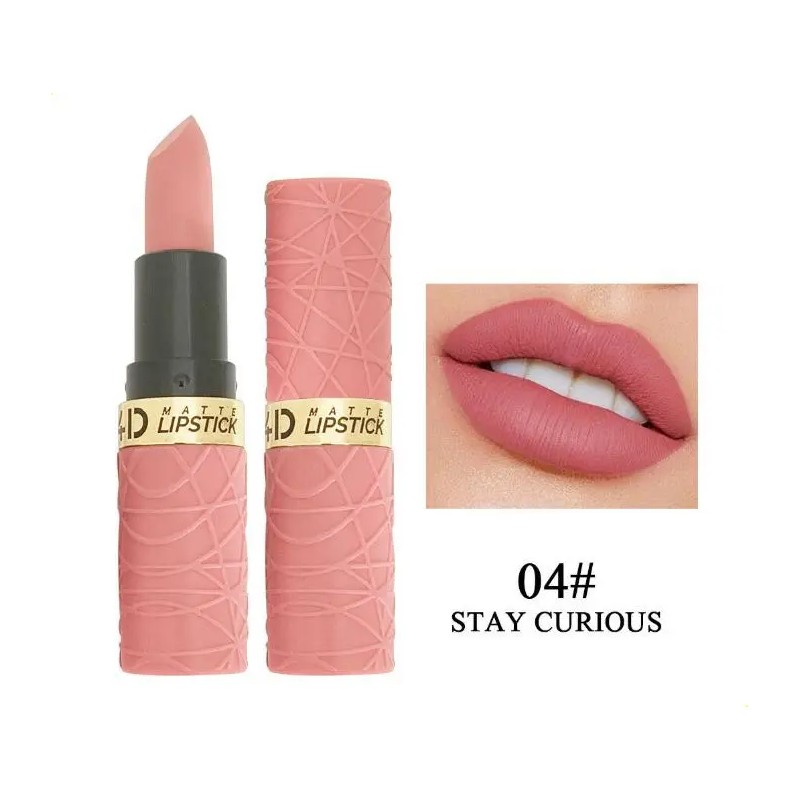 Set 6 Labiales Mate Marrón Rojo Larga Duración W