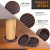 Rustark 4Pcs 50mm 2 Inch Brown Round Rubber Caster Cups