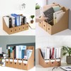Pack of 4 Magazine Files Kraft Paper File Holder Cardboard