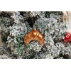 2 Count Hand Blown Glass Croissant Bread Christmas Ornaments for