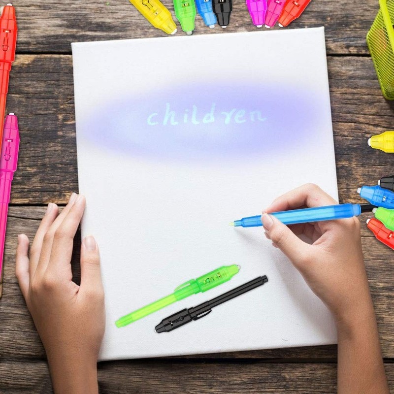 Invisible Ink Pen, MOKIU 14pcs Highlighter Pens Marker with UV