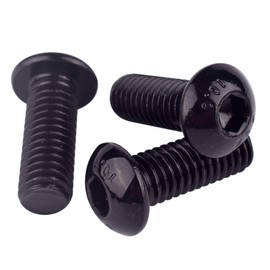 KOSJETHAS 30PCS #8-32 x 3/4" Button Head Socket Cap Screws Bolts, Allen Hex Drive, Black Oxide Alloy Steel 10.9 Grade, UNC Machine Fully Thread