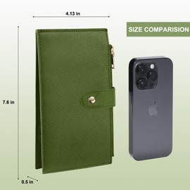 Travelambo RFID Wallet Women Large Size Bifold Multi Card Wallet Case with Zipper Pocke Credit Card Holder for Women