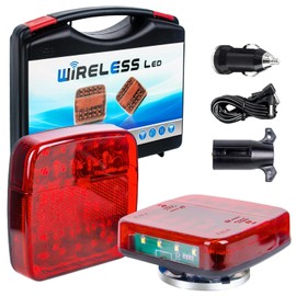 CXMXITP Wireless Trailer Lights, Waterproof Magnetic Wireless Tail Lights Rechargeable Towing Light for Truck Boat Rv Flatbed Camion Semi SUV