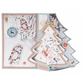 Ammsochy 3D Metal Stencils Scrapbooking Tools DIY Craft Carbon Steel Embossing Template for Paper Card Making Album Arts Supplies (Tree Frame 20.6x14.6cm)