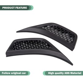 Phamyor Original Wheel Eyebrow Side Fender Air Conditioning Vent Outlet Cover Trim Kit for Jeep Wrangler JL & Gladiator JT 2018-2022 Replace OE#68297664AE 68297665AE, Black, Left & Right Side