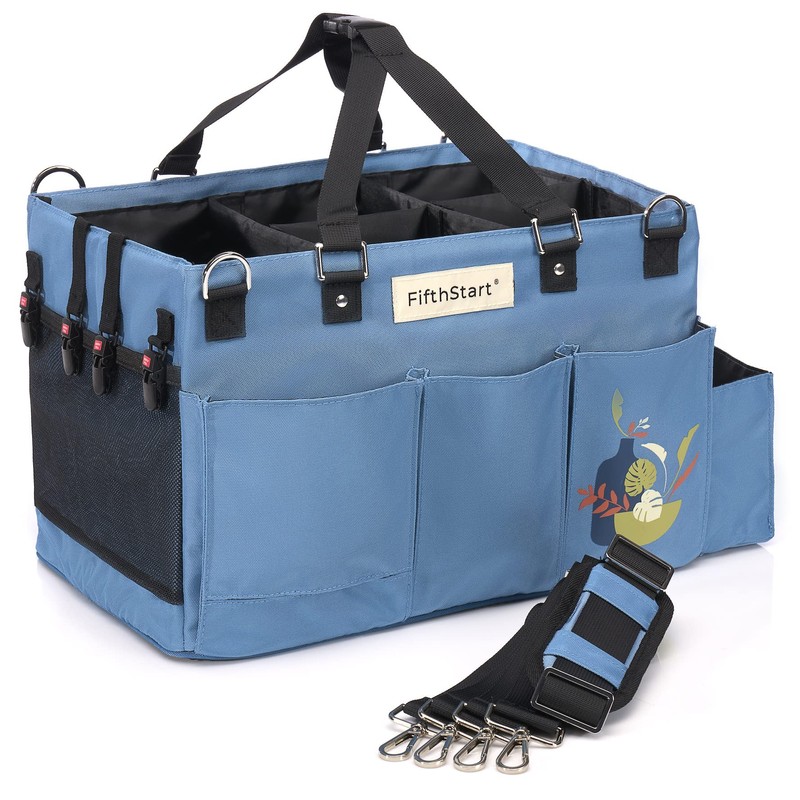 FifthStart Multiuse Cleaning Caddy - Blue Diaper Caddy with Waist,