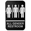 TableCraft 695652 Gender Neutral Sign, ADA Compliant Braille, Plastic Polystyrene,