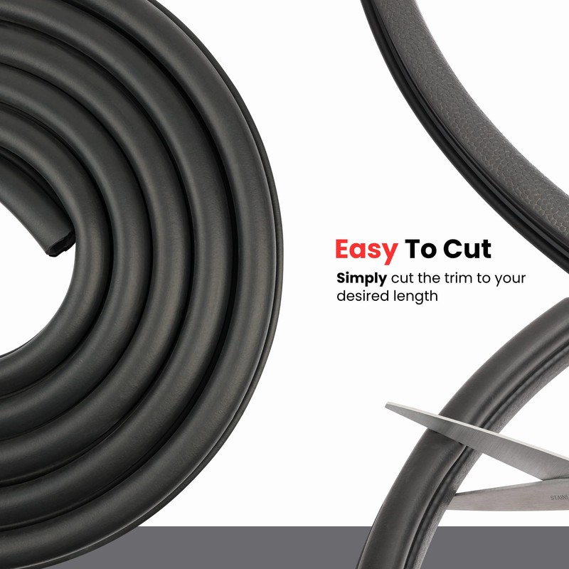 Door Trim Seal with Internal Rubber Flange 45/64" Bulb Diameter