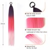 Braid Ponytail Hair Extensions with Elastic Tie,2 Pcs Straight Braid