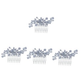 FOMIYES 4pcs Rhinestone Bridal Hair Comb Elegant Wedding Headpiece Lightweight Crystal Hair Barrette for Brides Bridesmaids for Parties Proms Daily Wear