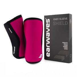 Earwaves ® Shield Knee Sleeves - Pair of 5 mm & 7 mm Neoprene Knee Pads for Weightlifting, Weightlifting, Squats, Lunges.