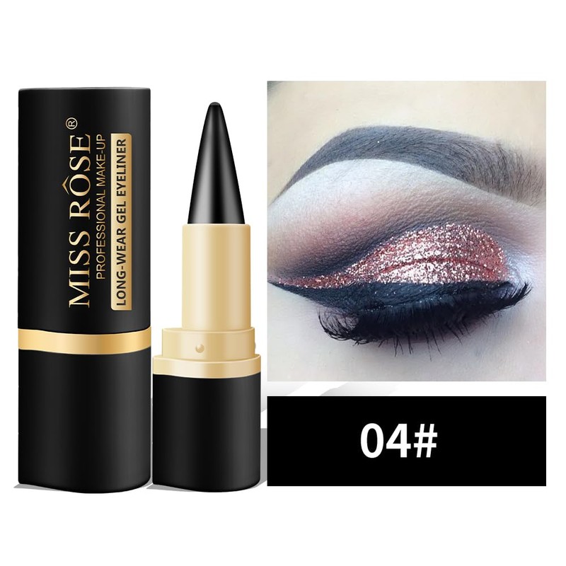 2PCS Black Eyeliner Cream – Highly Pigmented Waterproof Black Eyeliner