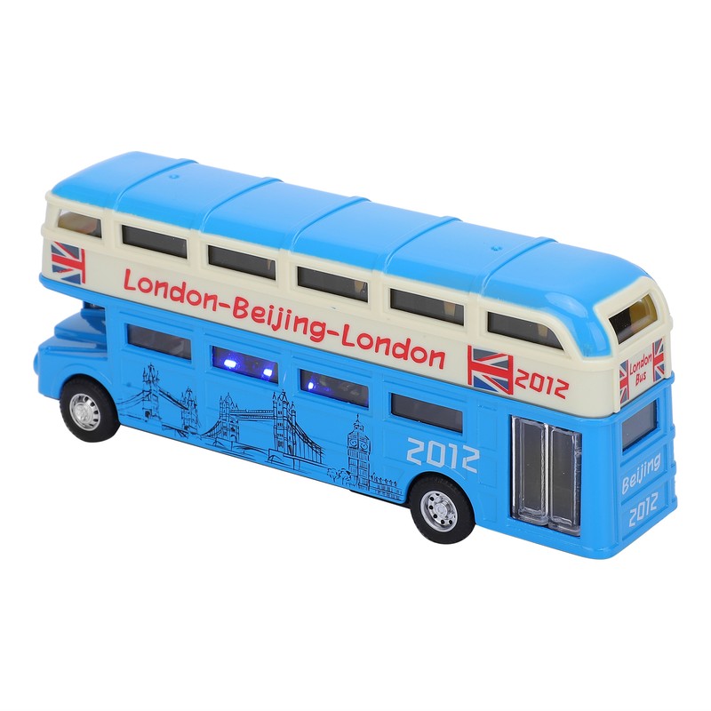 1:90 Children Double Layer Bus Toy Simulation Alloy Pull Back