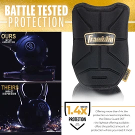 Franklin Sport Baseball Elbow Guard - PRT Series Adult Baseball + Softball Elbow Shield for Batting - Protective Elbow + Forearm Pad - Right + Left Hand Hitters - Camo/Gold - One Size - Adult