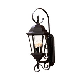 Acclaim 5413BK New Orleans Collection 3-Light Wall Mount Outdoor Light Fixture, Matte Black