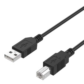 MDCGPower Black 6ft Printer USB 2.0 Cable Cord Transfer PC A to B Male Device Compatible with HP Color Laserjet Enterprise M554dn Printer US
