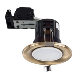 MiniSun | Modern Fire Rated Antique Brass GU10 Recessed Ceiling Downlight/Spotlight | Ceiling Spots, Home Décor & Improvement Essential