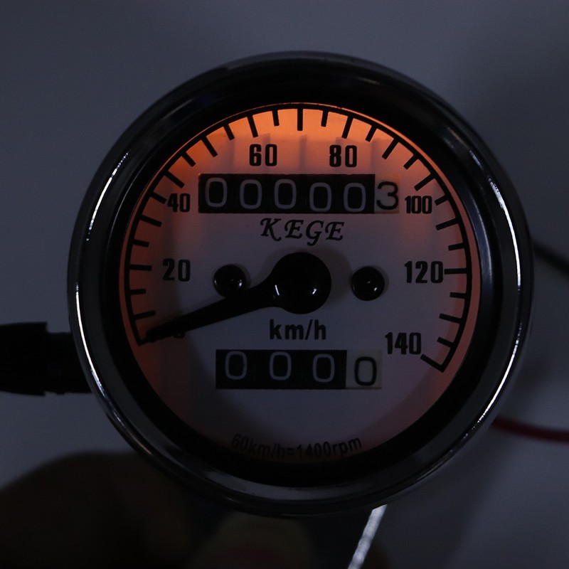 Universal Motorcycle Speedometer Odometer 12V Night Viewing Meter Kilometer Table