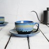 Bosmarlin Ceramic Cappuccino Cup and Saucer Set of 2, 10