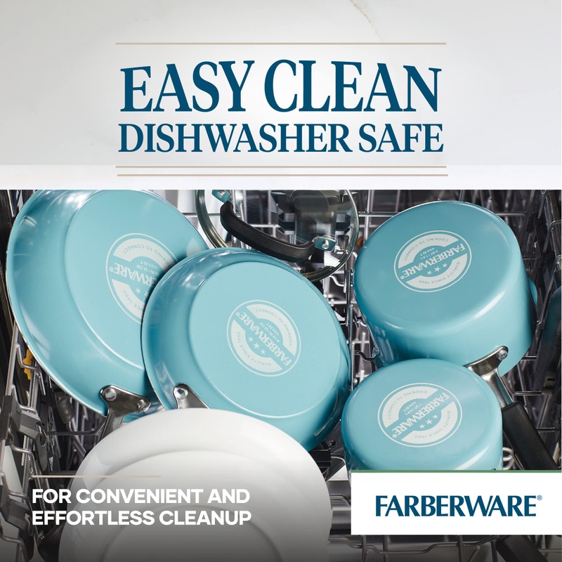 Farberware EcoAdvantage Ceramic Nonstick Cookware/Pots and Pans Set, 13 Piece,