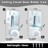 HCEWSBFD 2 Pcs Closet Sliding Door Hardware Wardrobe Roller Kit
