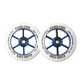 CLAS FOX Pro Stunt Scooter Wheels 110 mm One Pair with ABEC-9 Ball Bearings CNC Metal Core (2 Pieces) (Blue)