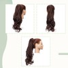 Claw On Ponytail Extension Matte Material 18 Inch/45cm Curly Wavy