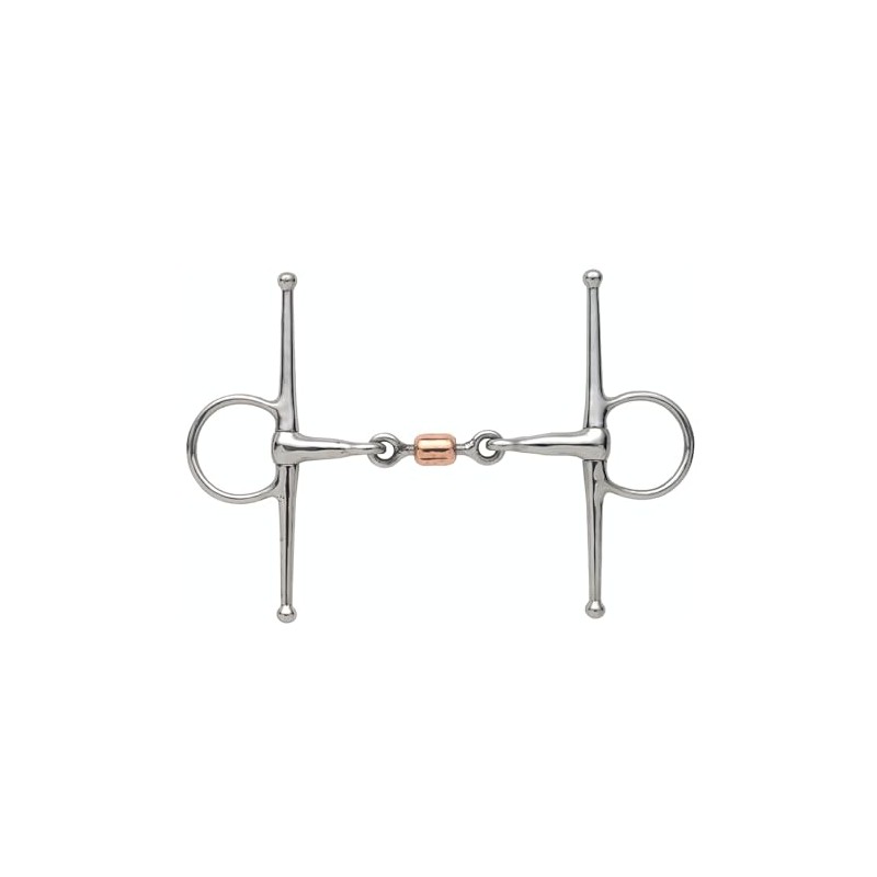 Full Cheek Snaffle Bit With Copper Peanut Stainless steel for