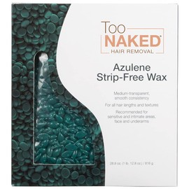 TOO NAKED HAIR REMOVAL Azulene Strip-Free Wax, Medium Transparency, Salon Wax, 28.8 oz