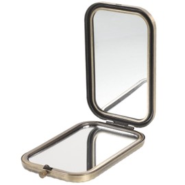 Beaupretty Espejo plegable de bolsillo retro, espejo de maquillaje de doble cara, espejo pequeño, cuadrado, portátil, mariposa