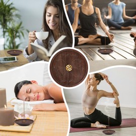 1 x Incense Stick Holder Incense Holder Incense Holder Incense Holder Burner Incense Sticks Wooden Lotus Incense Holder Ideal for Meditation and Yoga