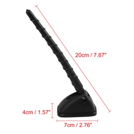 X AUTOHAUX Black Universal Antenna Roof Adjustable Adhesive Decorative Aerial for Car