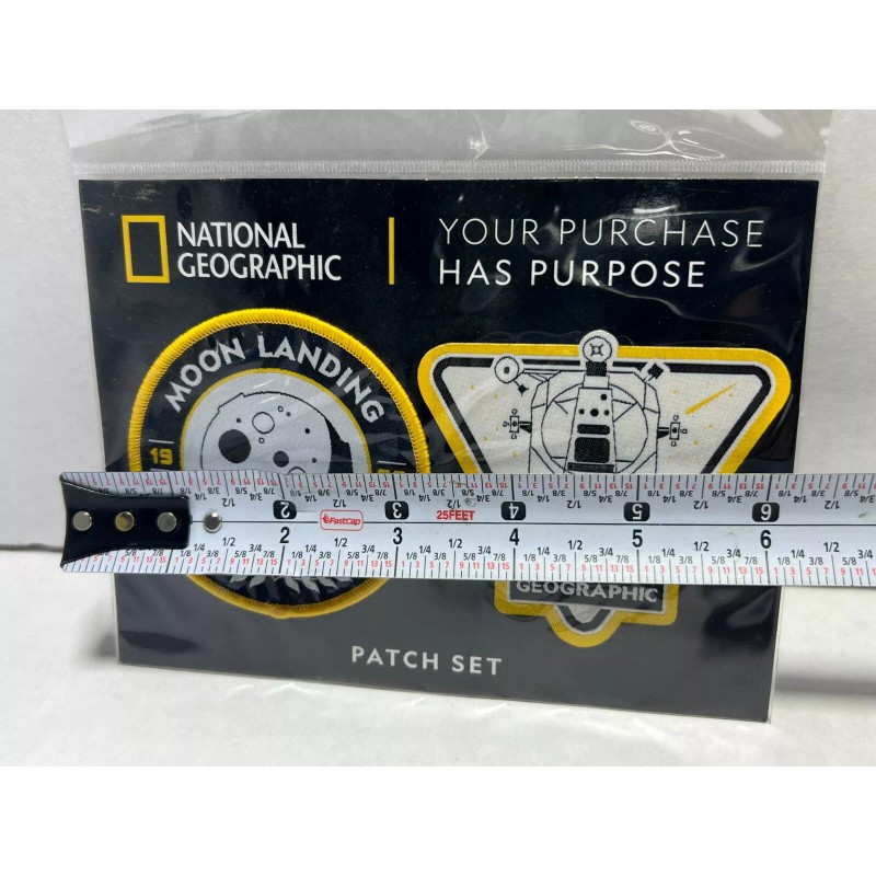 National Geographic 2-Pack 50th Anniversary Moon Landing Patch Set