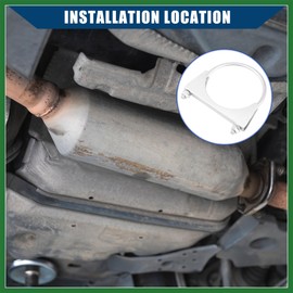 Motoforti Round U Bolt Clamp/Muffler Exhaust Clamps for Car RV Truck Boat/Durable Mild Steel 4" ID 102mm / 4 Pcs Silver Tone Long-lasting