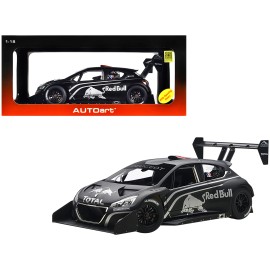 DCD for Peugeot 208 T16 Pikes for Peak 'Red Bull' 1/18 Scale Black Model Car by Autoart Diecast Toys