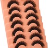 JIMIRE False Eyelashes Fluffy Cat Eye 15MM Natural Fake Lashes