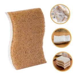 Healeved 8pcs Natural Pulp Dish Cleaning Sponges Reusable Scrubber for Kitchen Efficient Wiping and Dish Washing Compact and Design Multi-Purpose Use