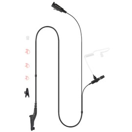 commountain APX 6000 XPR 7550e Earpiece with Mic for Motorola Radios APX 8000 APX 7000 4000 XPR 7350e 7580e 7380e XPR 7550 7350 APX6000 APX7000 APX8000 XPR7550e, Two Wire Surveillance Headset