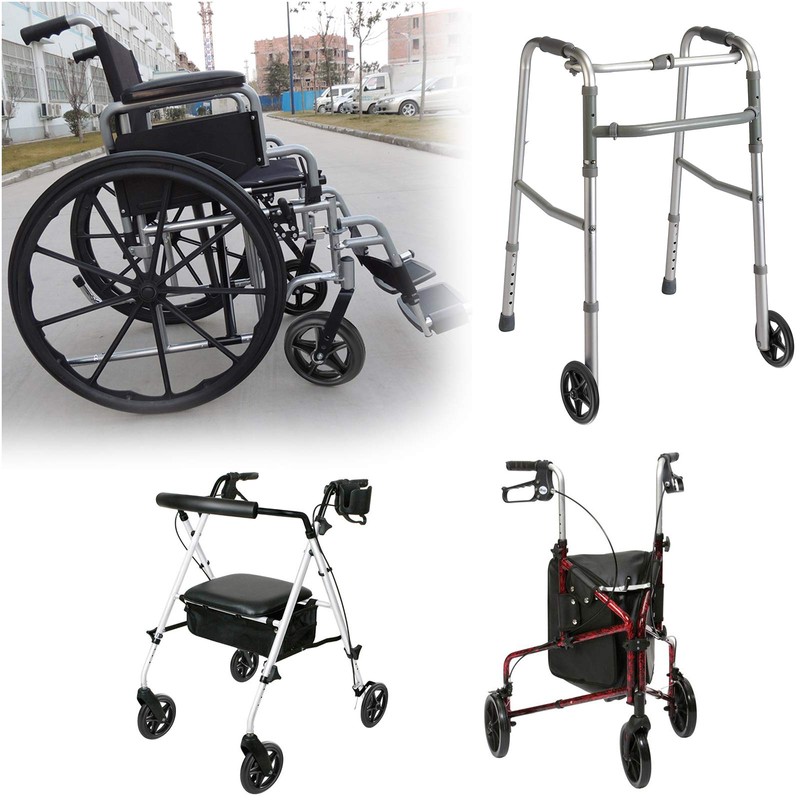OwnMy 2PCS of 6 Inch Rubber Wheelchair Replacement Front Wheels,