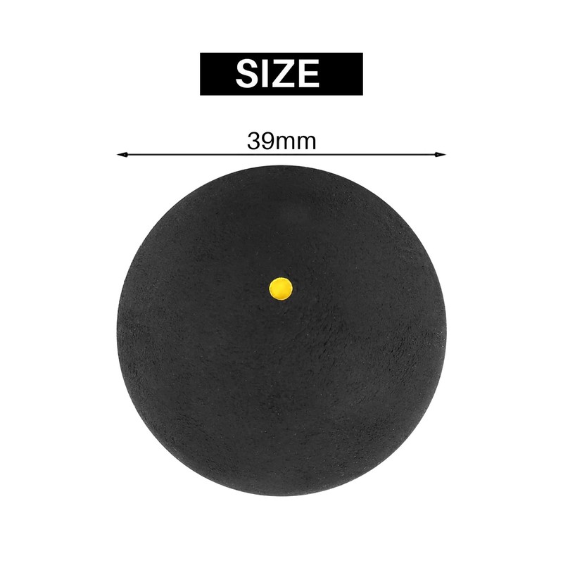 Futihana 3Pcs Squash Ball One-Yellow-Dot Low Speed Sports Professional Player