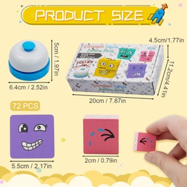 GD HUA 3D Puzzle Face-Changing Magic Cube, Wooden Expression Toy Cube Puzzle, Expression Wooden Cube Puzzle for Children from 3 Years, Wooden Cube Game Puzzle Interactive Puzzle Games