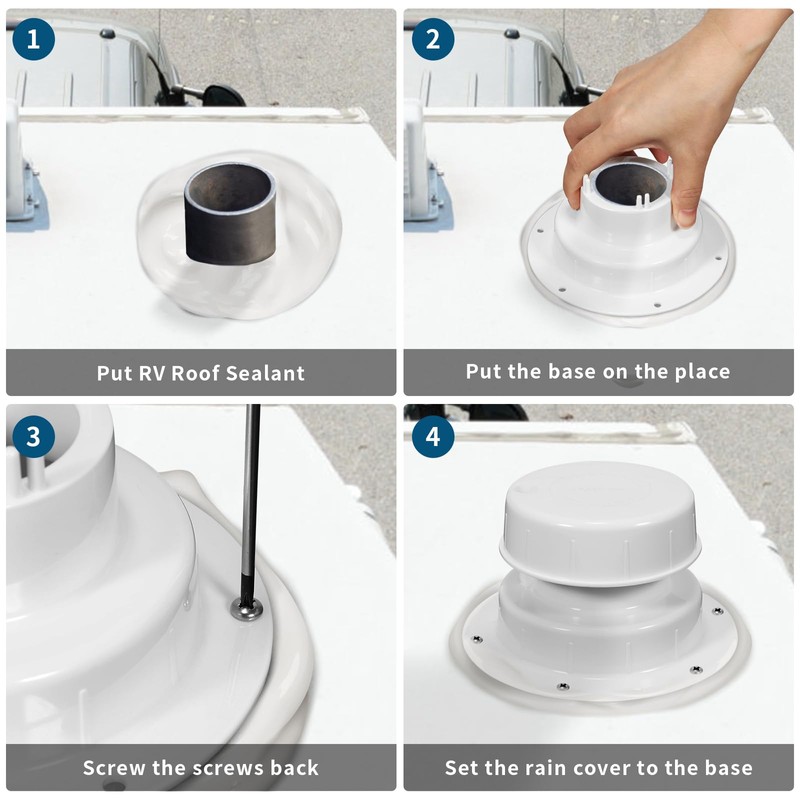 Rv Plumbing Vent Cover, Roof Vent Cap, Plastic Sewer Vent